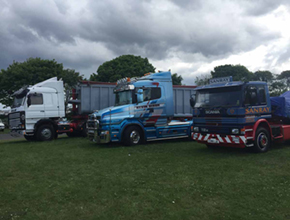 3 vintage scanias in a row