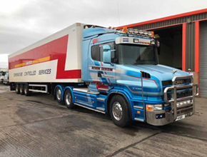 dixons scania t-cab with fridge trailer