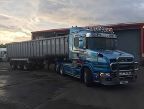 dixons scania t-cab with tipper trailer