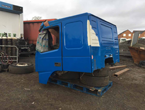 blue volvo fm12 cab only